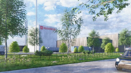 An artist’s rendition of the prospective factory, provided by ROCKWOOL