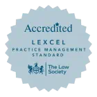 Lexcel legal practice quality mark. Law Society Accredited